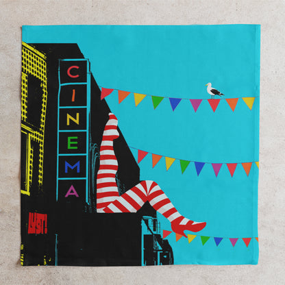 Striped Can Can Legs Napkin by Billy Brighton