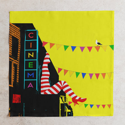 Striped Can Can Legs Napkin - Yellow Billy Brighton