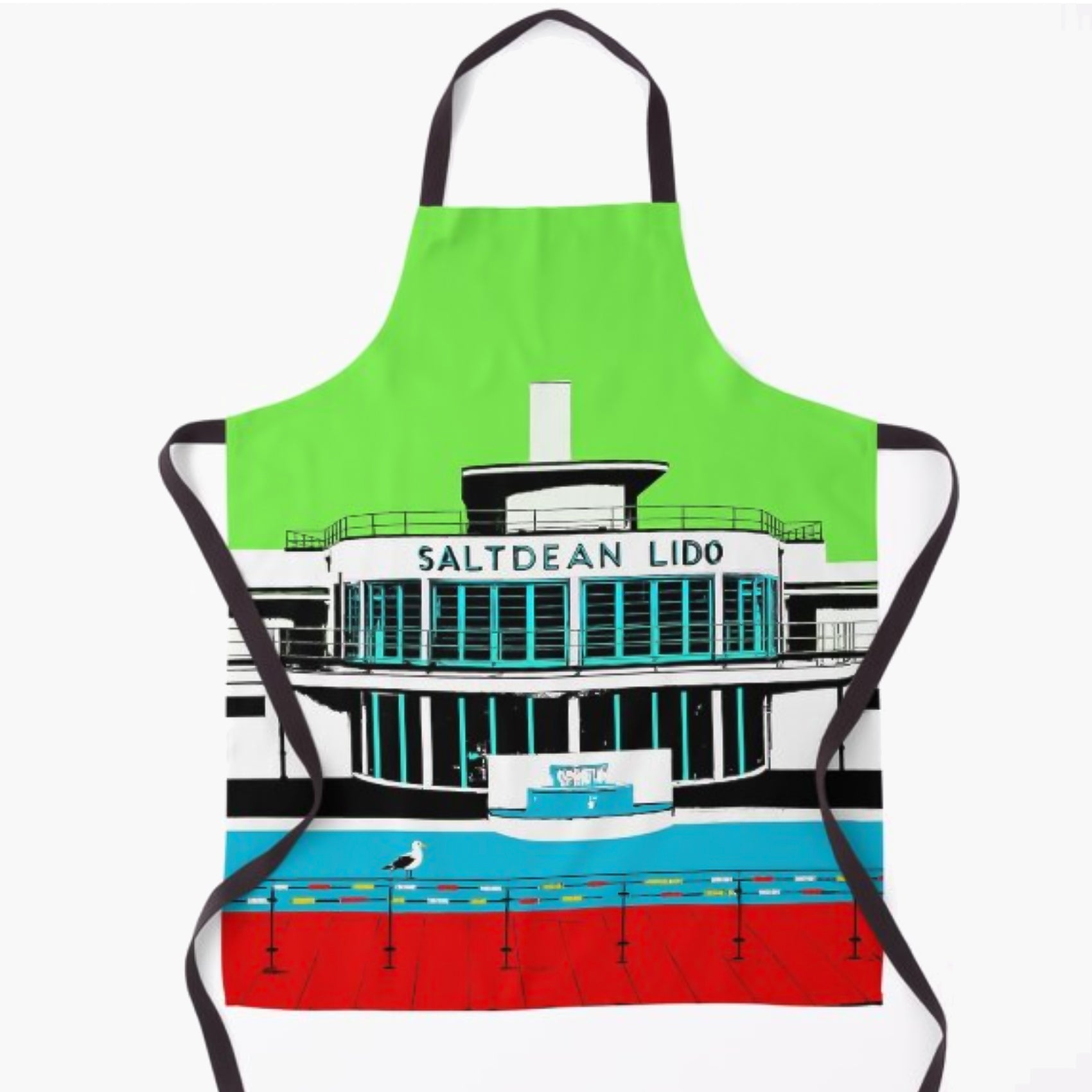 Saltdean Lido Apron - Green