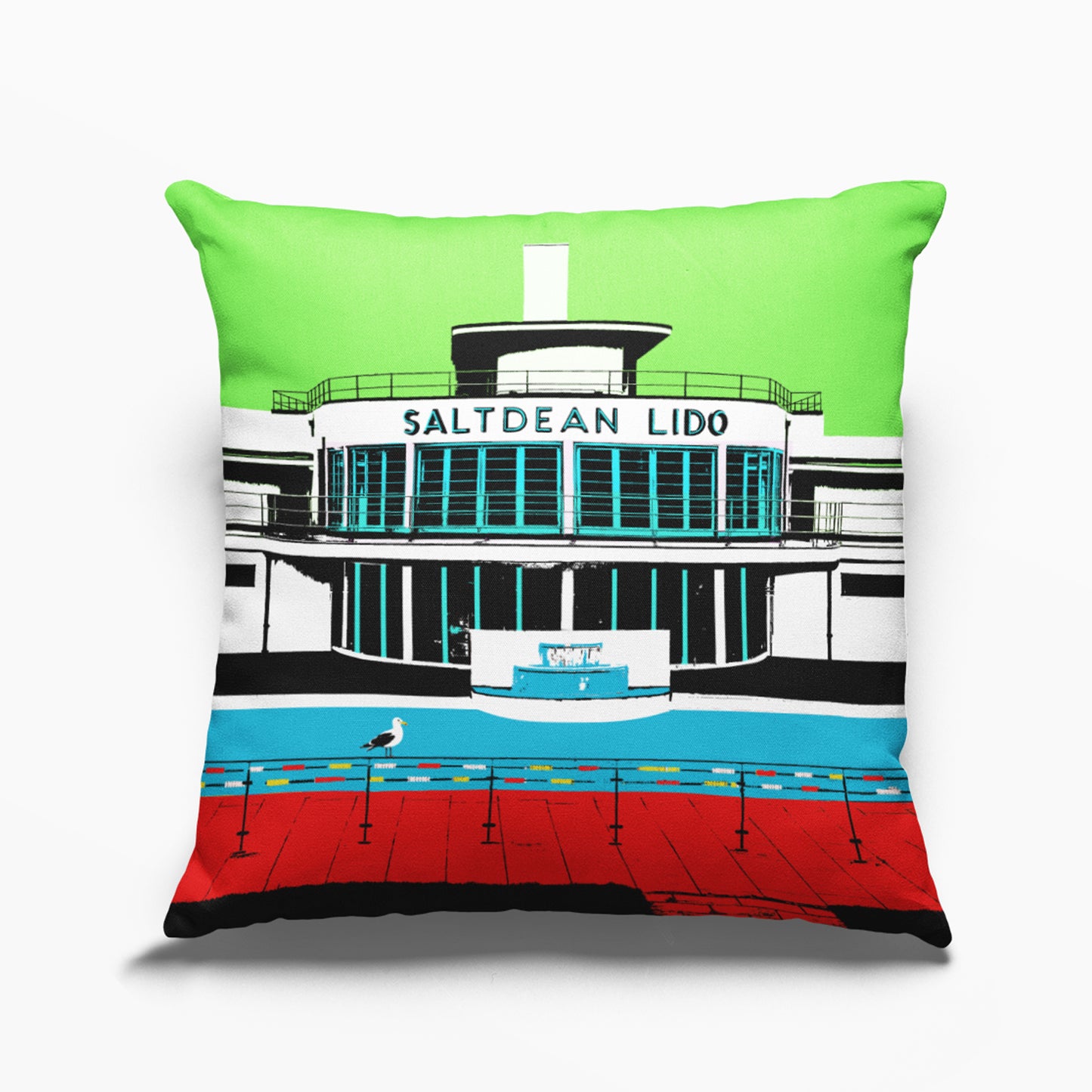 Saltdean Lido Cushion Green