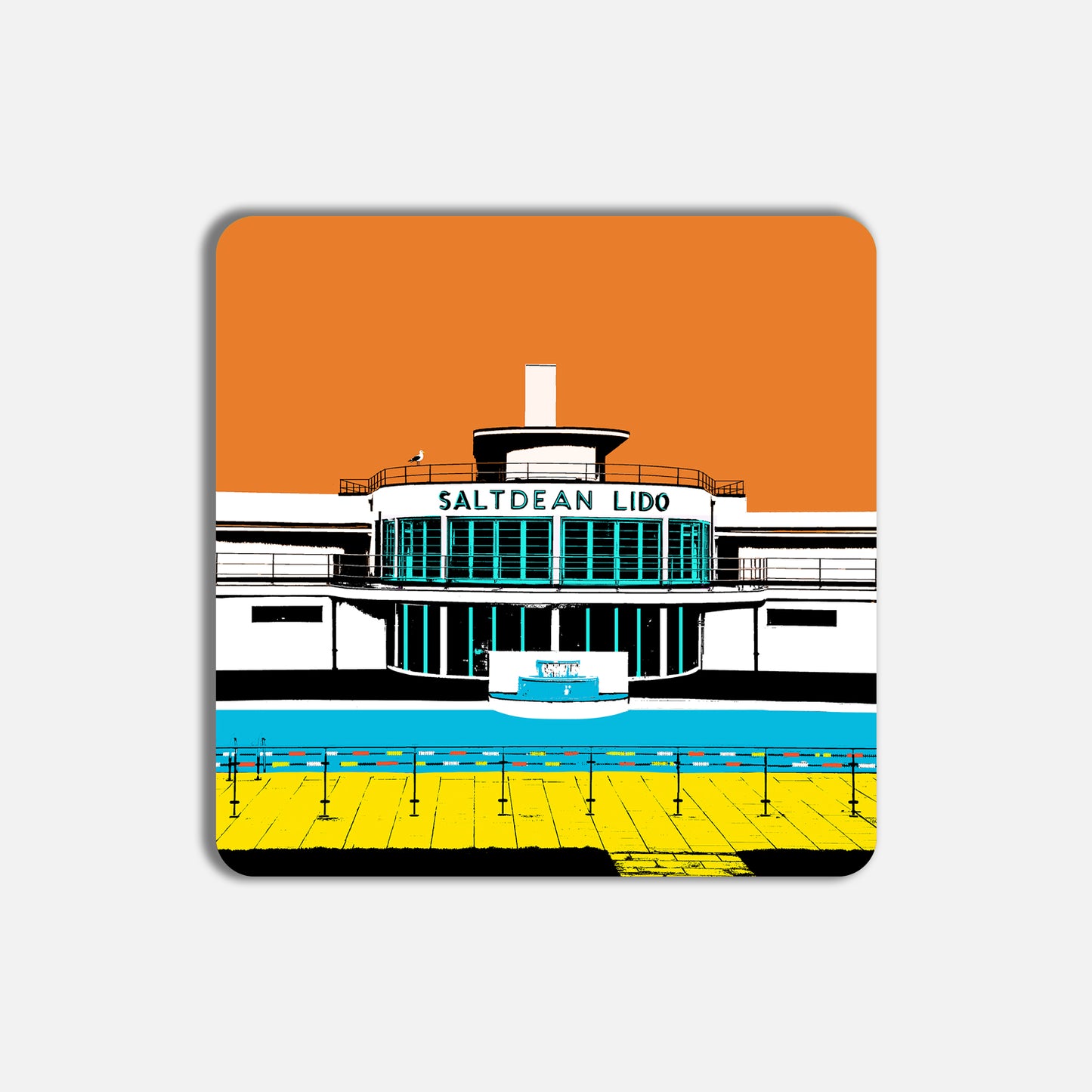 Saltdean Lido Coaster - Orange