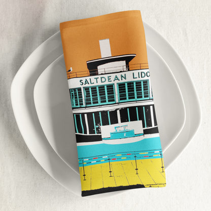 Saltdean Lido Napkin - by Billy Brighton Stef Kerswell
