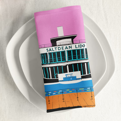 Saltdean Lido Napkin - by Billy Brighton Stef Kerswell