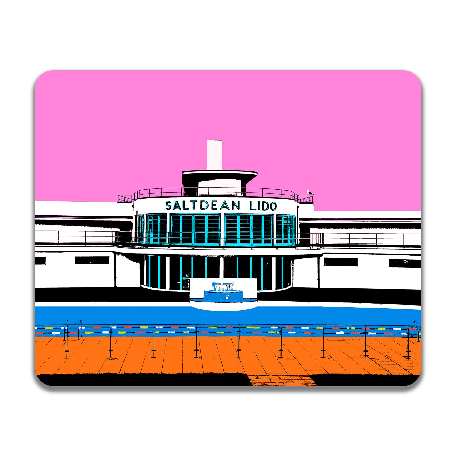 Saltdean Lido Placemat - Pink