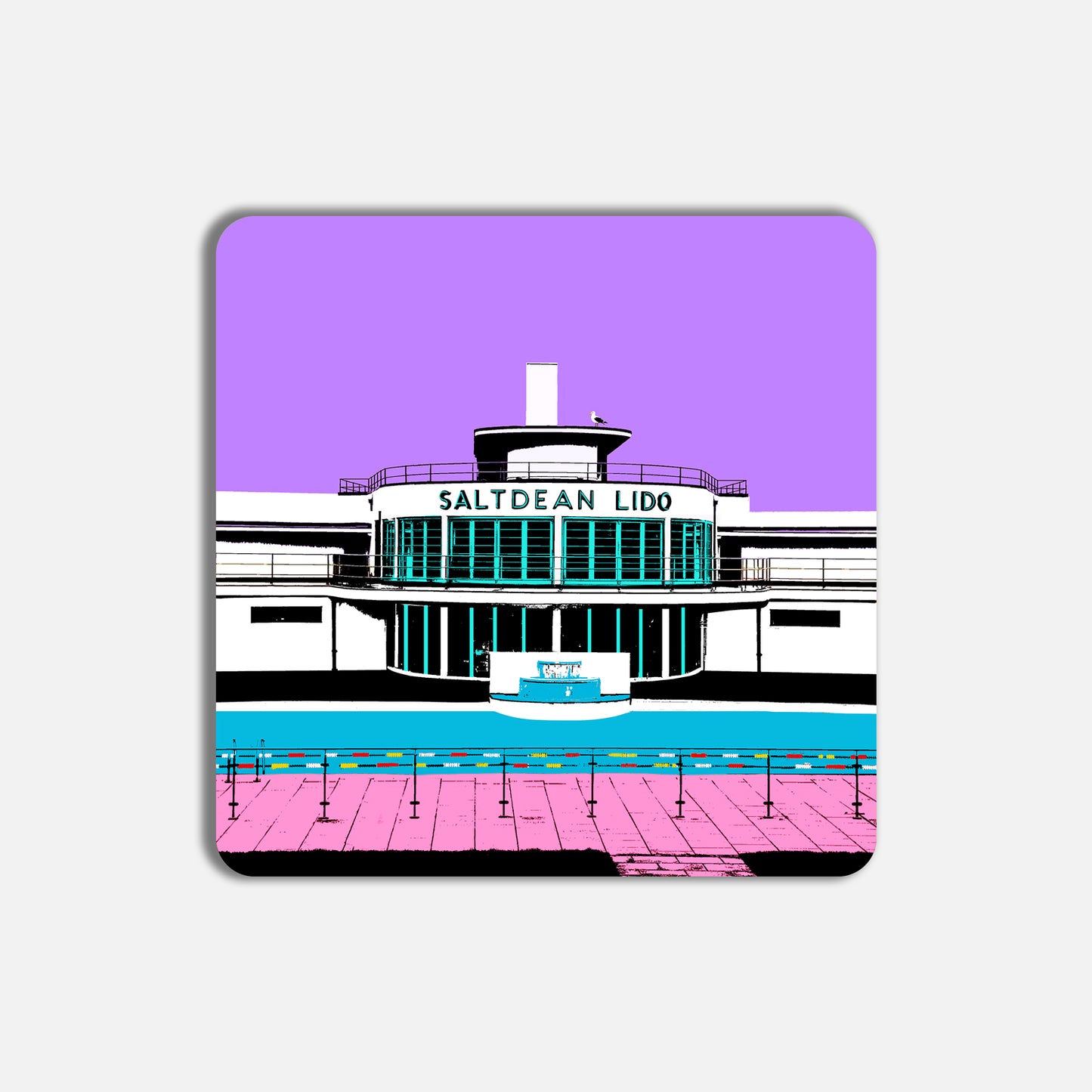 Saltdean Lido Coaster - Purple