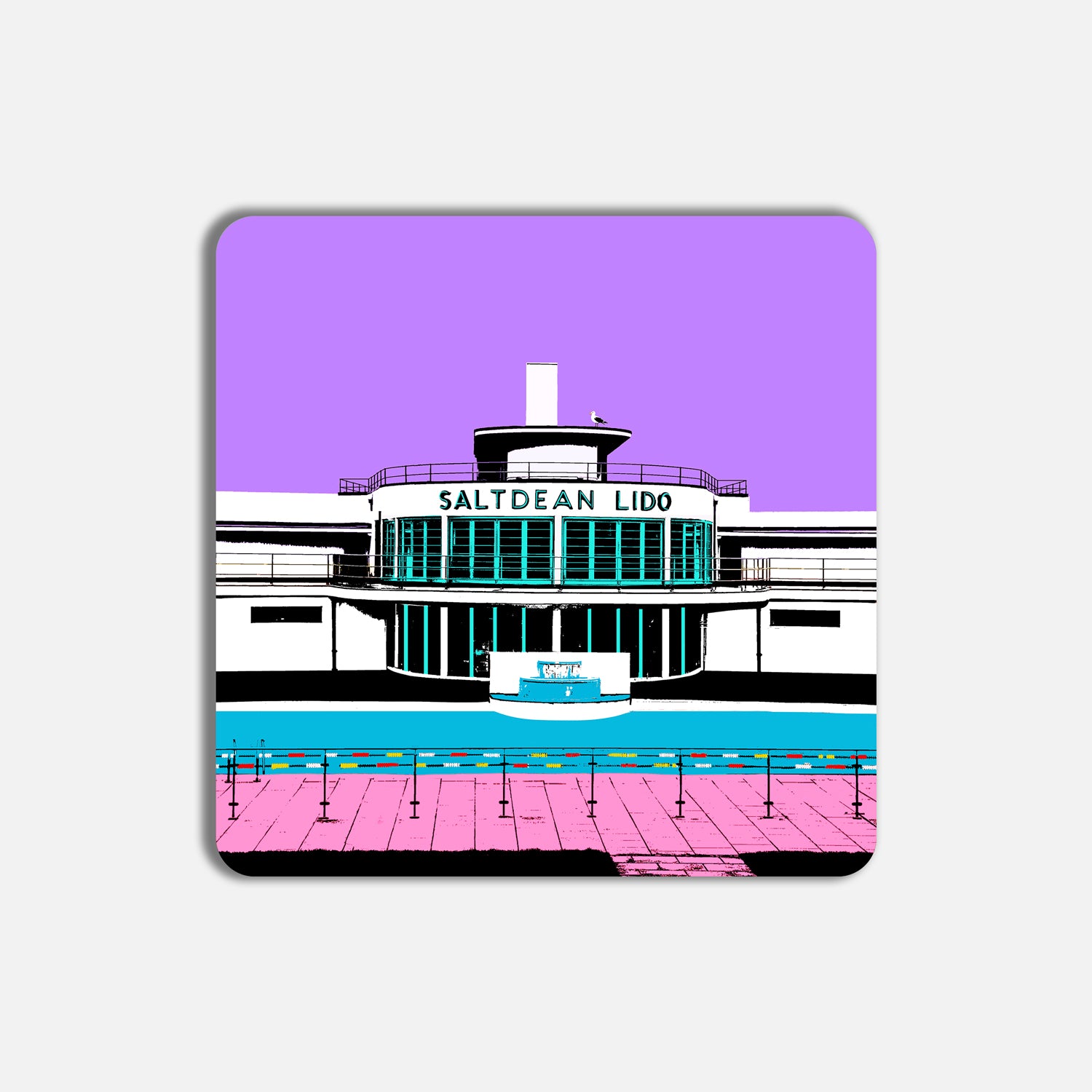 Saltdean Lido Coaster - Purple