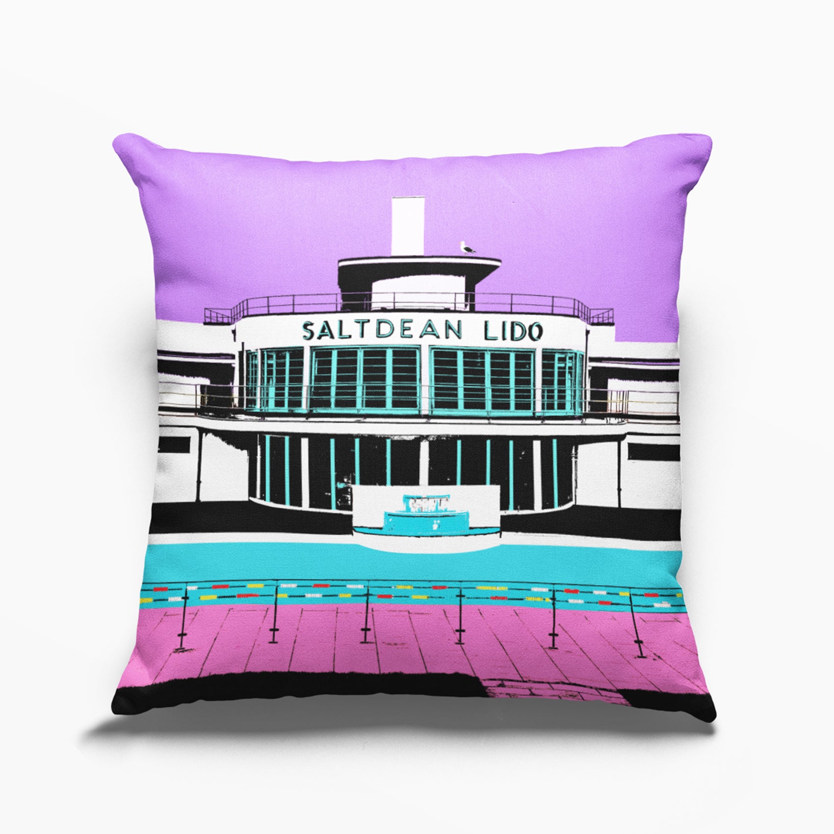 Saltdean Lido Cushion Purple