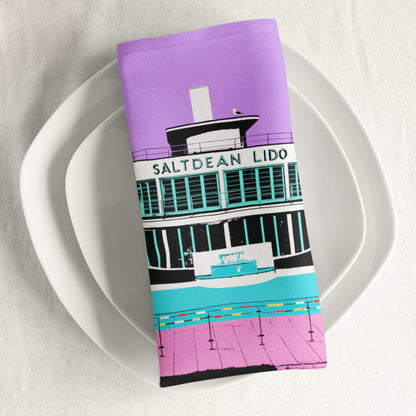 Saltdean Lido Napkin - by Billy Brighton Stef Kerswell