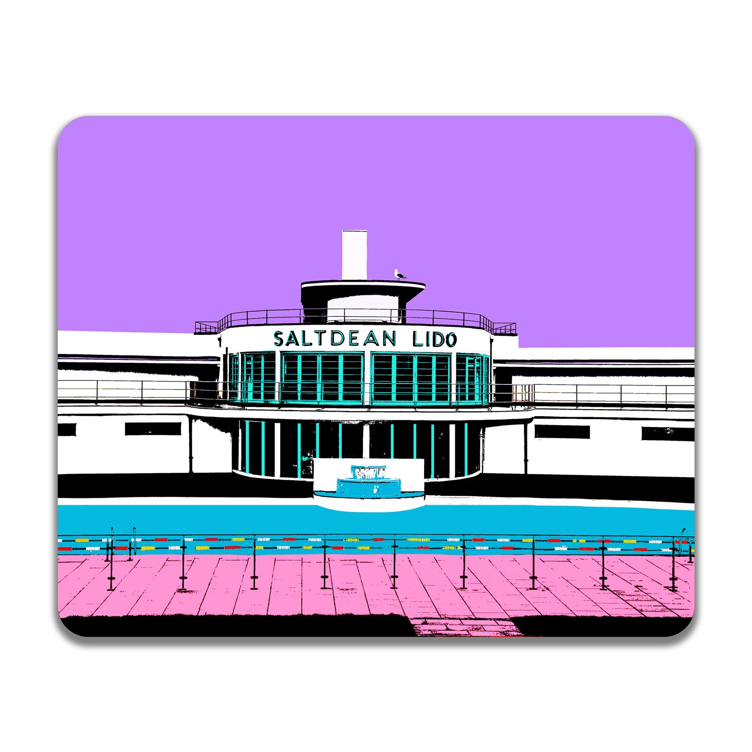 Saltdean Lido Placemat - Purple