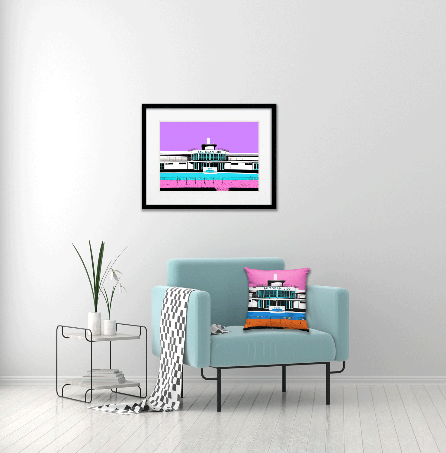 Saltdean Lido Print - Purple