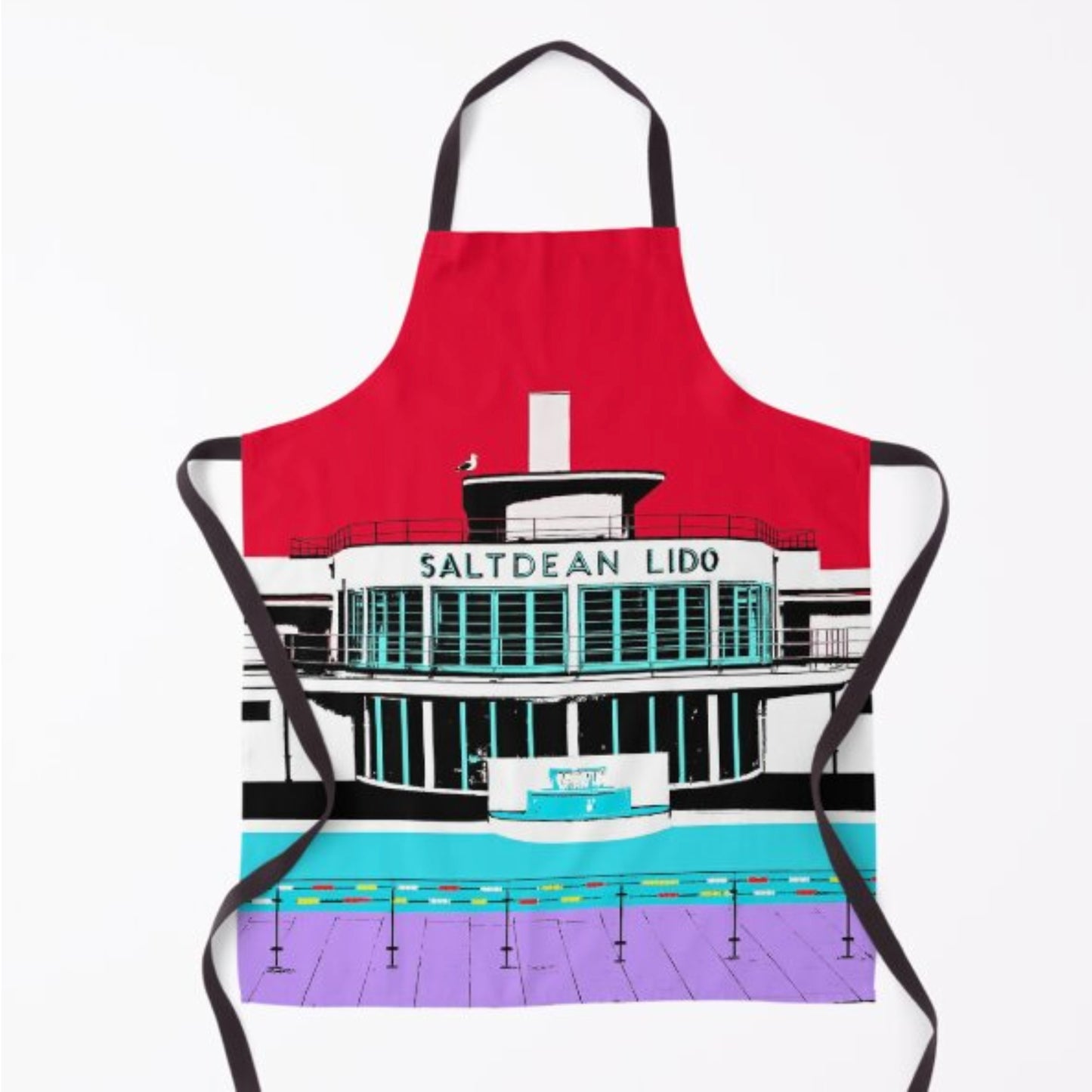 Saltdean Lido Apron - Red