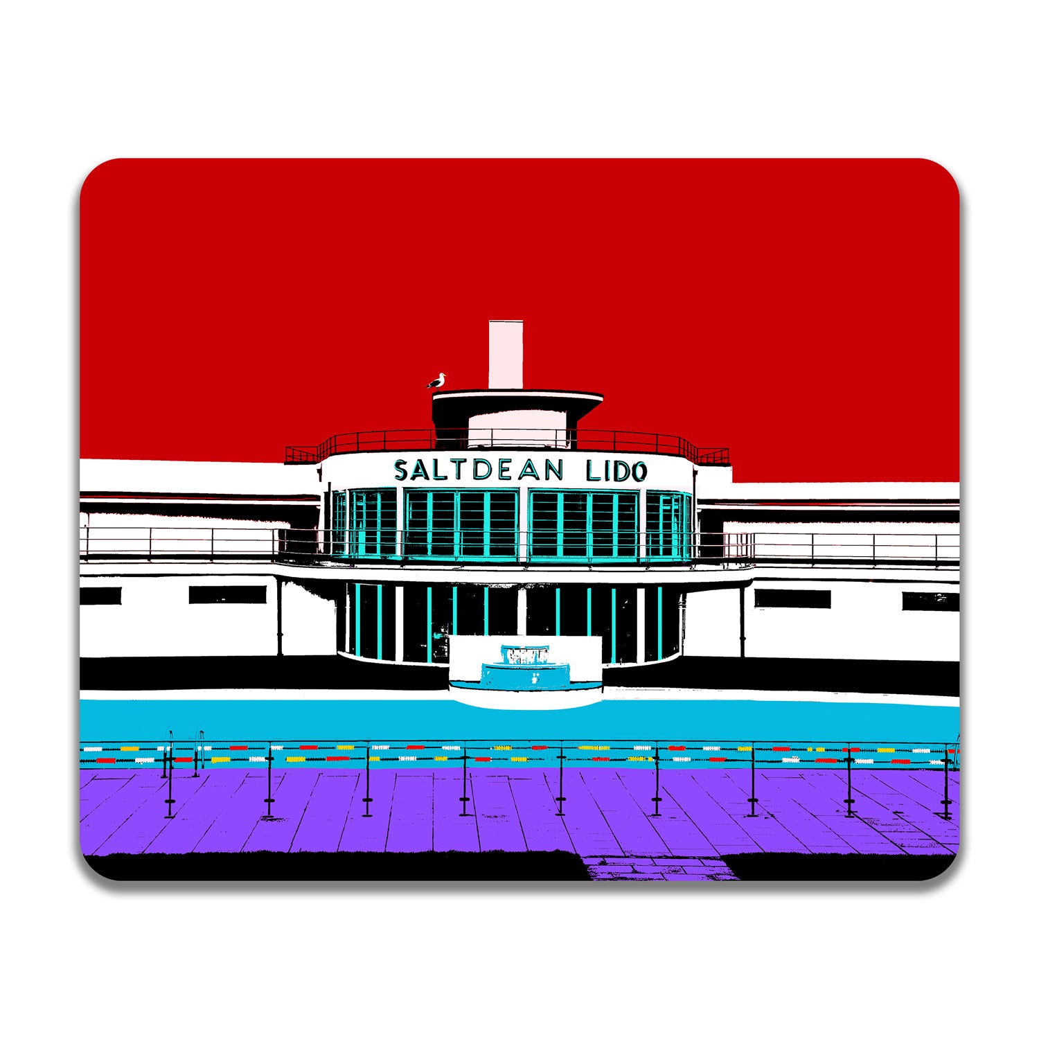 Saltdean Lido Placemat - Red