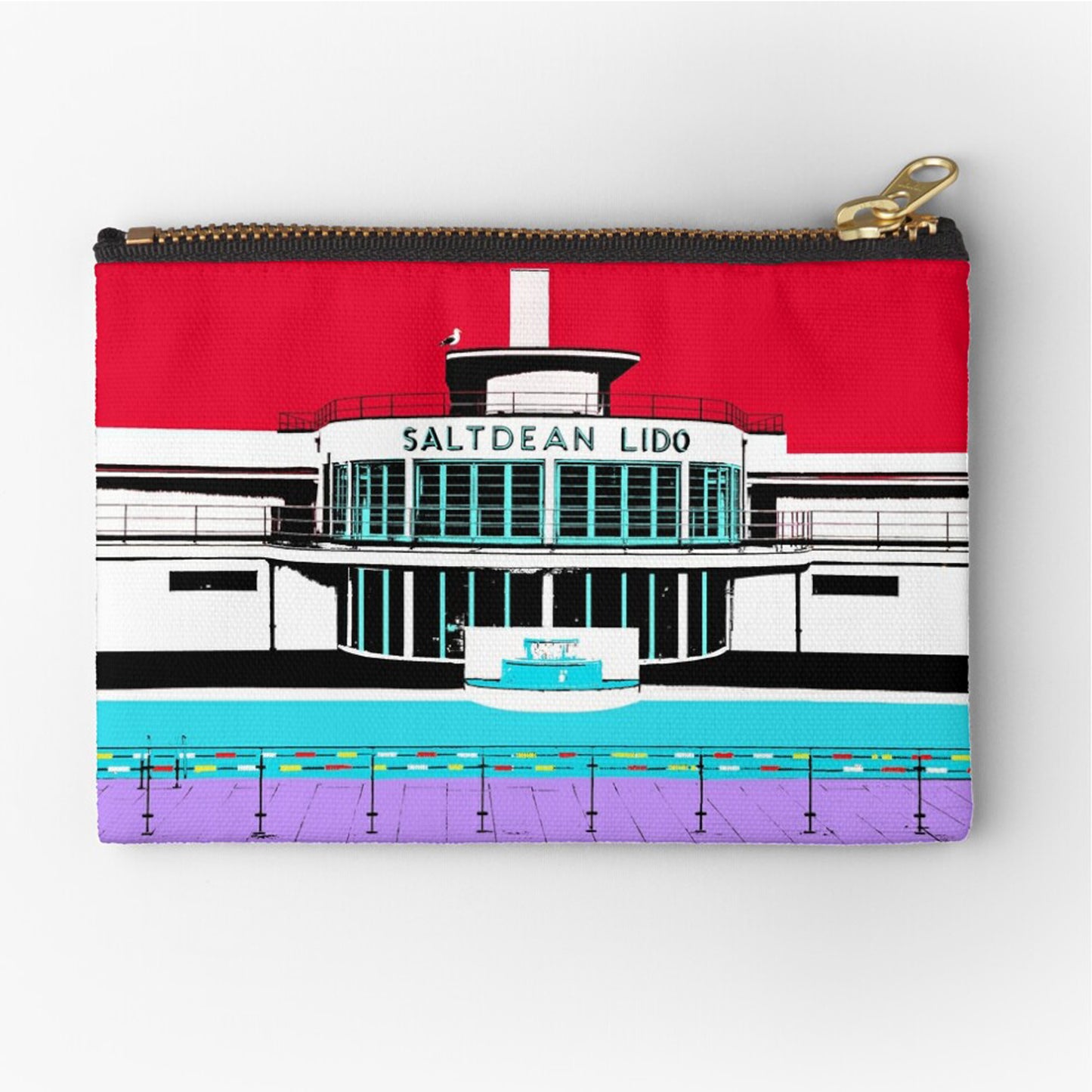 Saltdean Lido Pouch - Red