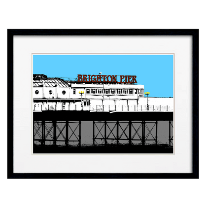 Palace Pier Print - Blue