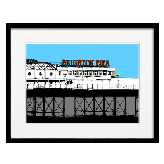 Palace Pier Print - Blue