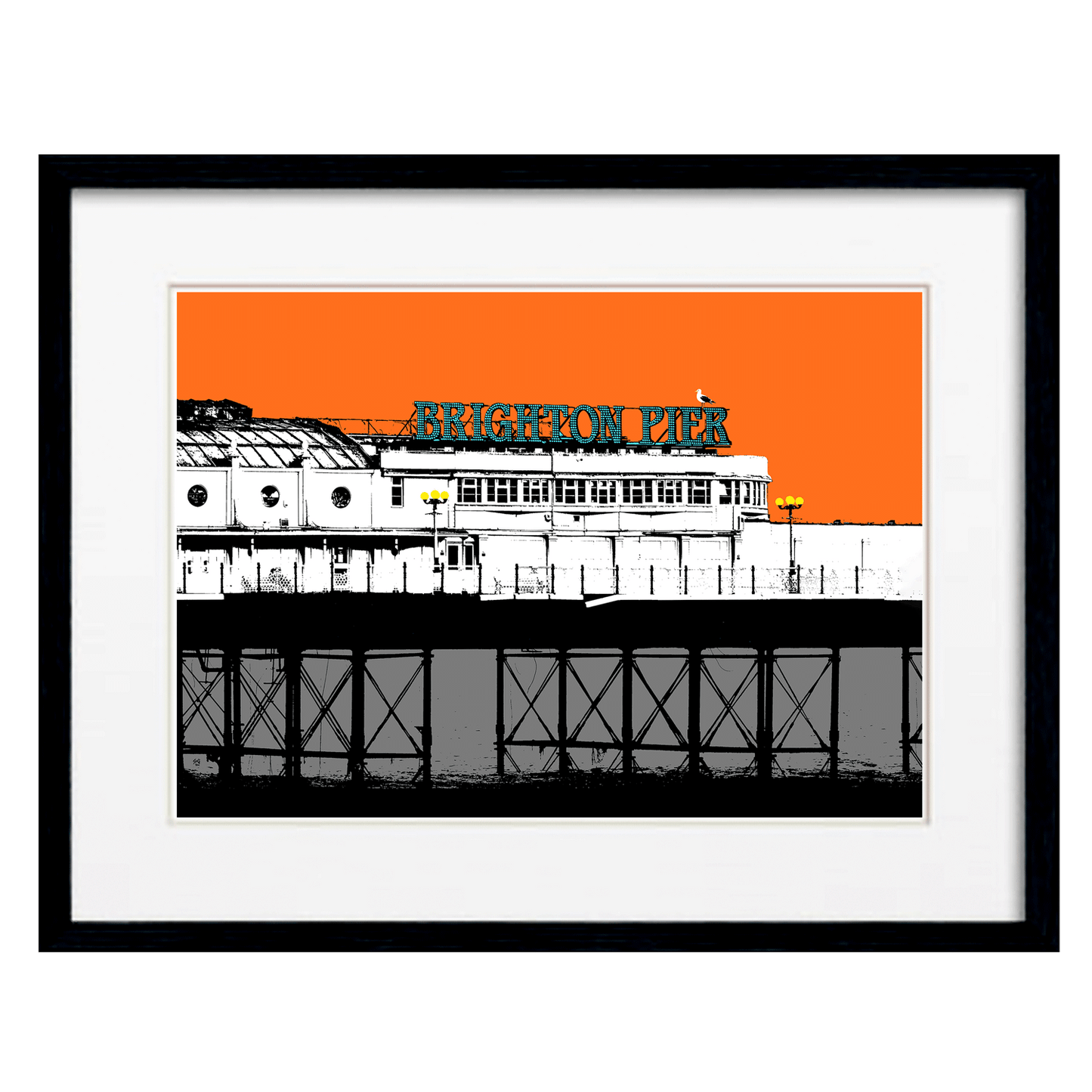 Palace Pier Print -Orange