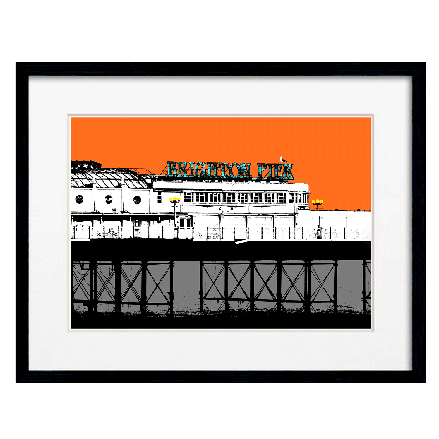 Palace Pier Print -Orange