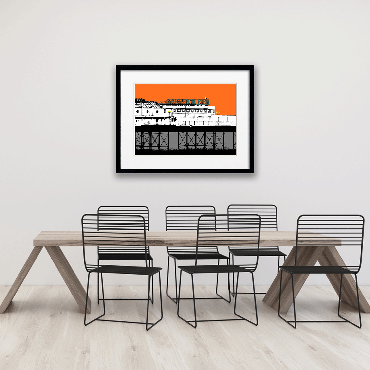 Palace Pier Print - Orange