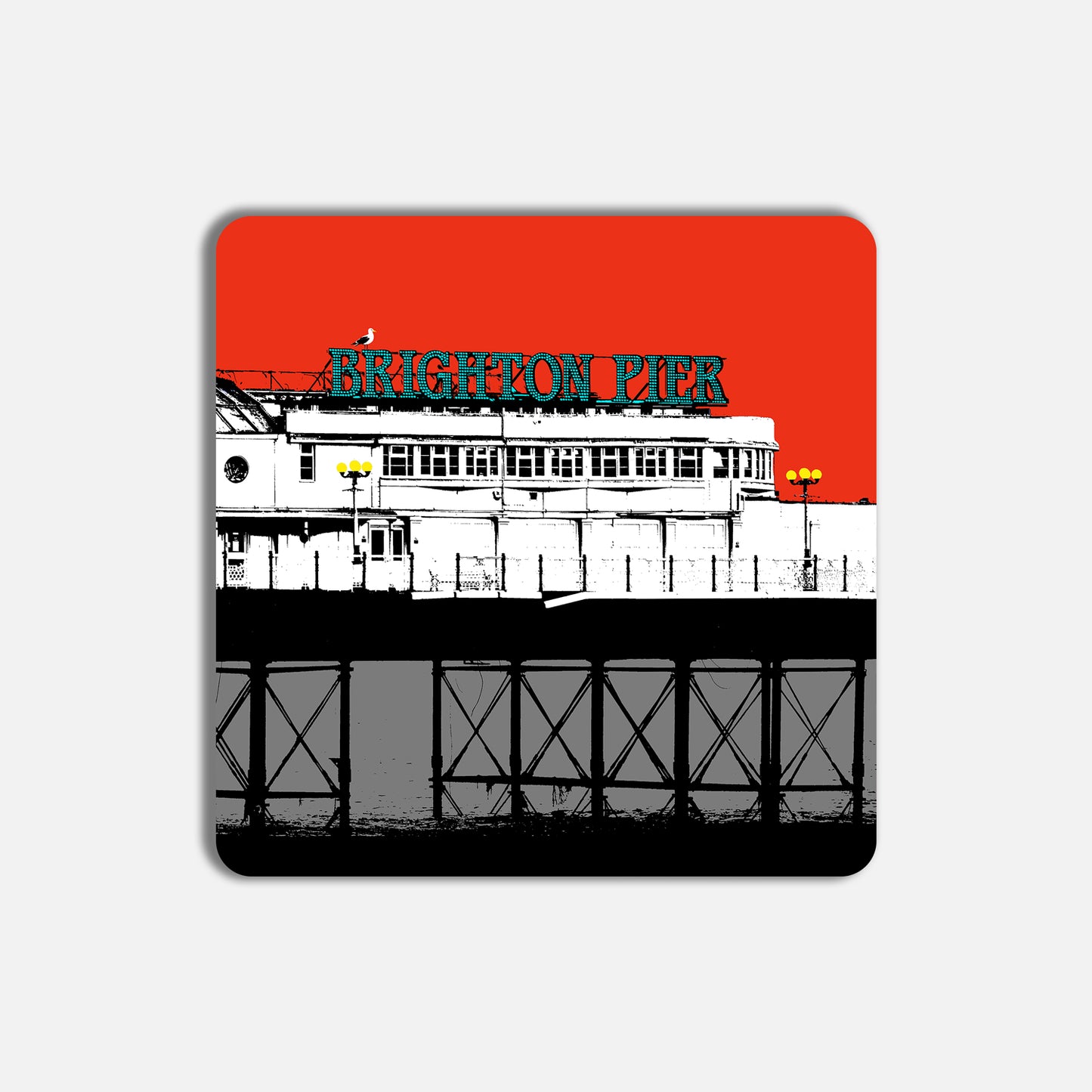 Palace Pier Coaster - Red