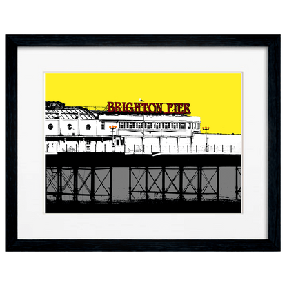 Palace Pier Art Print - Yellow