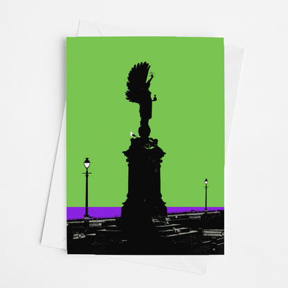 Hove Peace Statue Greeting Card - Green