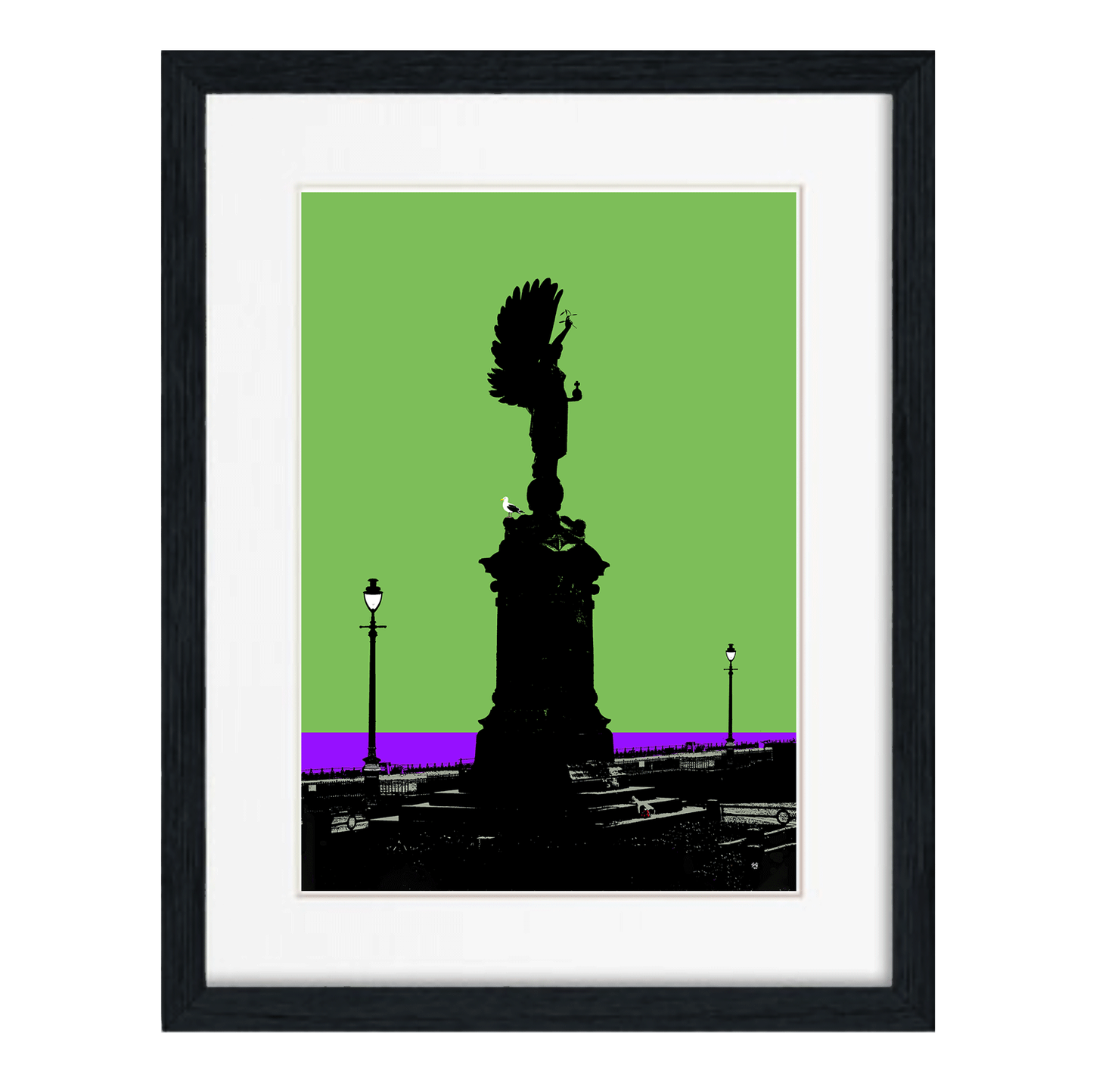 Hove Peace Statue Art Print - Green