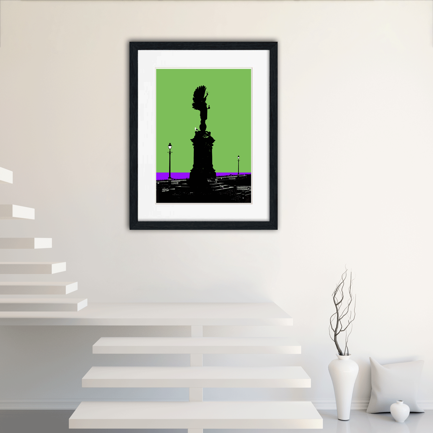 Hove Peace Statue Art Print - Green