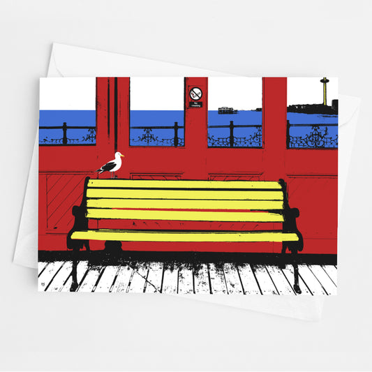 Palace Pier Bench Greeting Card