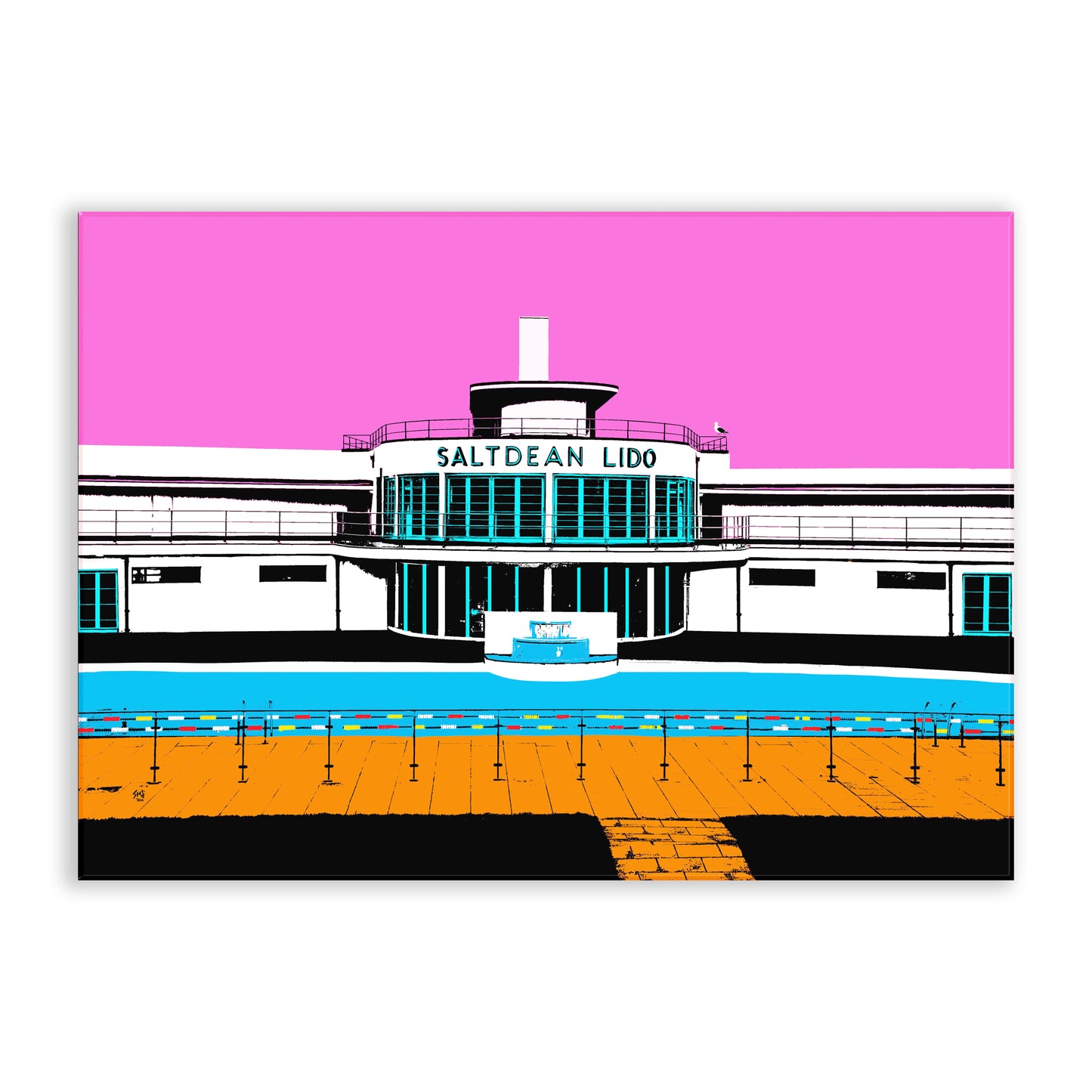 Saltdean Lido Chopping Board - Pink