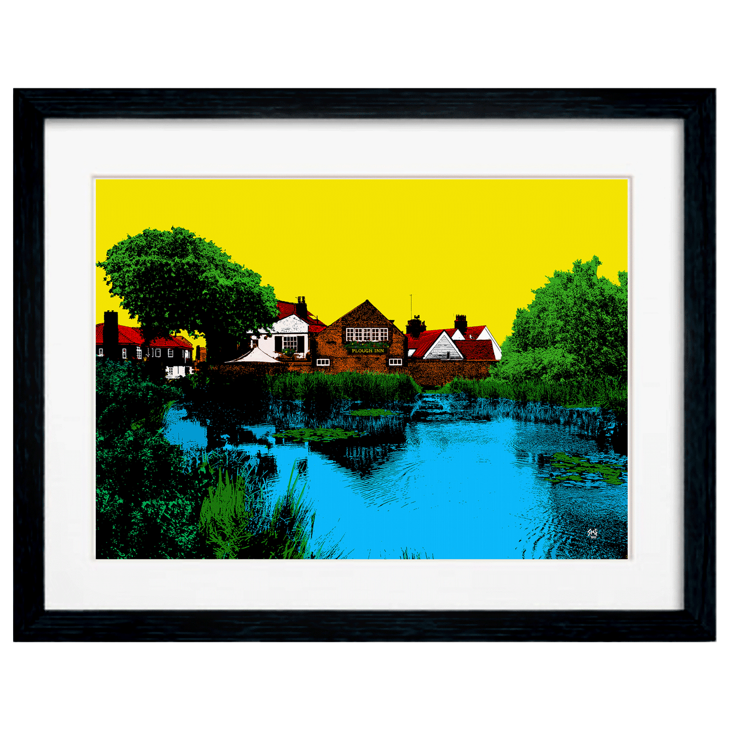 The Plough Rottingdean Art Print Billy Brighton Rottingdean Pond