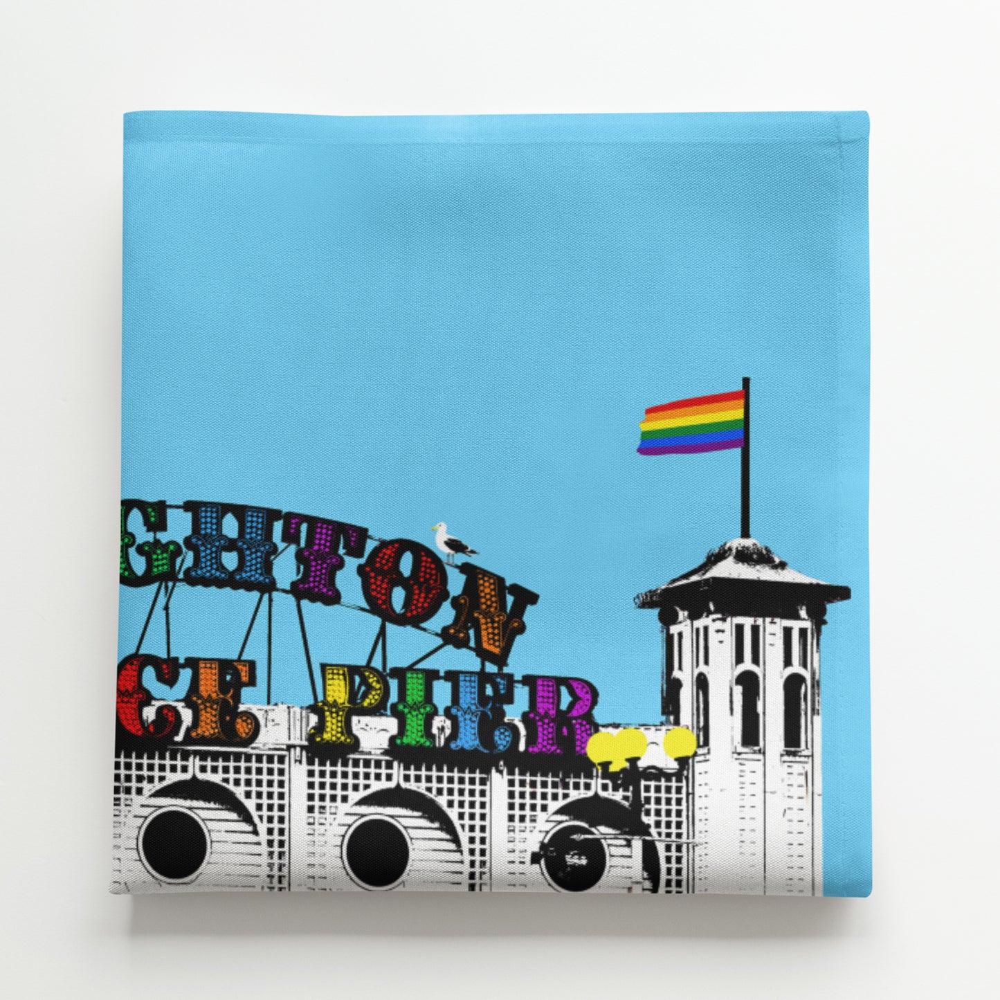 Pride Palace Pier Napkin by Billy Brighton