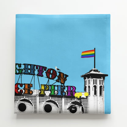 Pride Palace Pier Napkin by Billy Brighton
