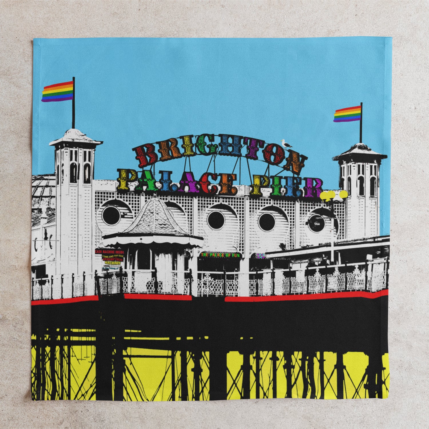 Pride Palace Pier Napkin by Billy Brighton
