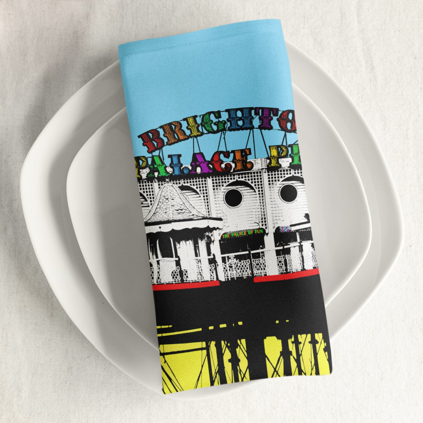 Pride Palace Pier Napkin by Billy Brighton