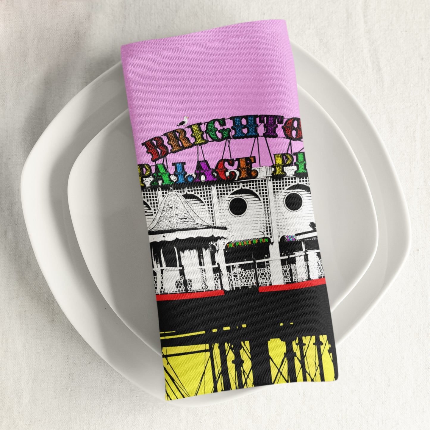Pride Palace Pier Napkin by Billy Brighton