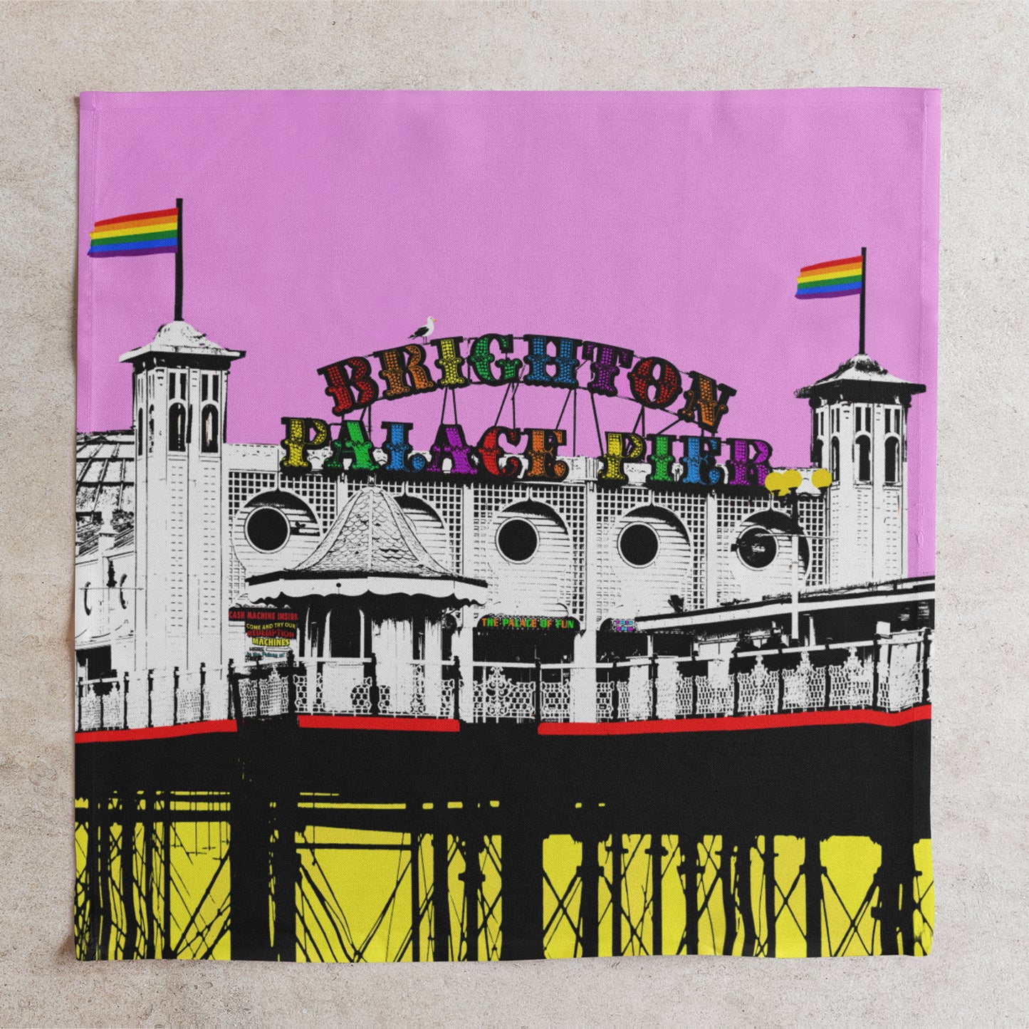 Pride Palace Pier Napkin by Billy Brighton