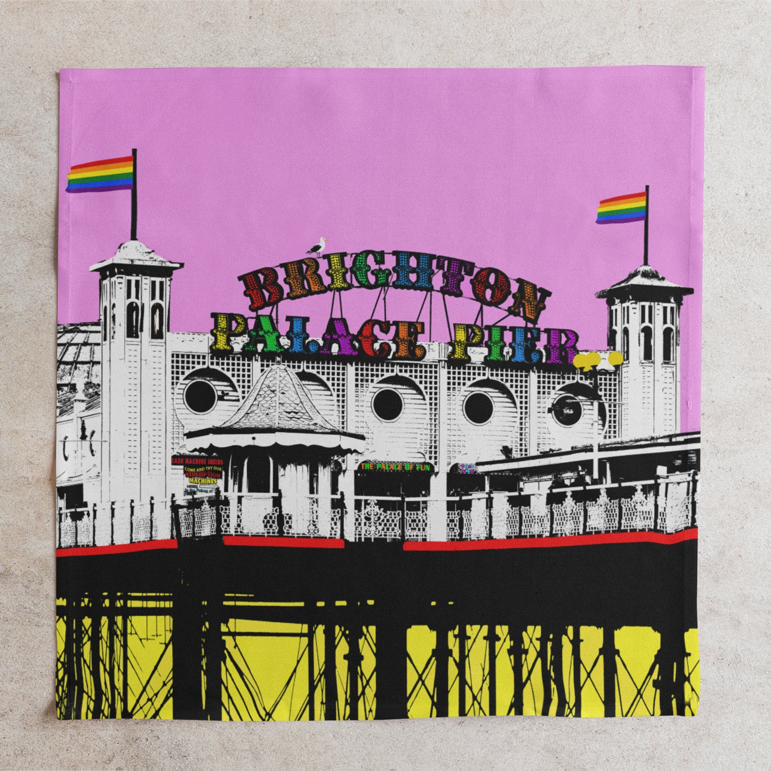 Pride Palace Pier Napkin by Billy Brighton