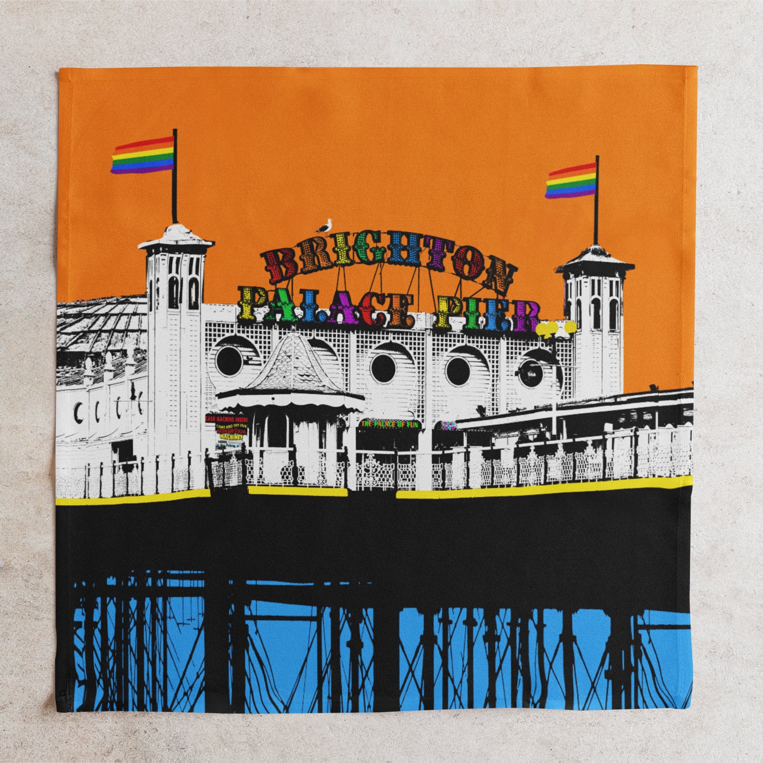 Pride Palace Pier Napkin by Billy Brighton