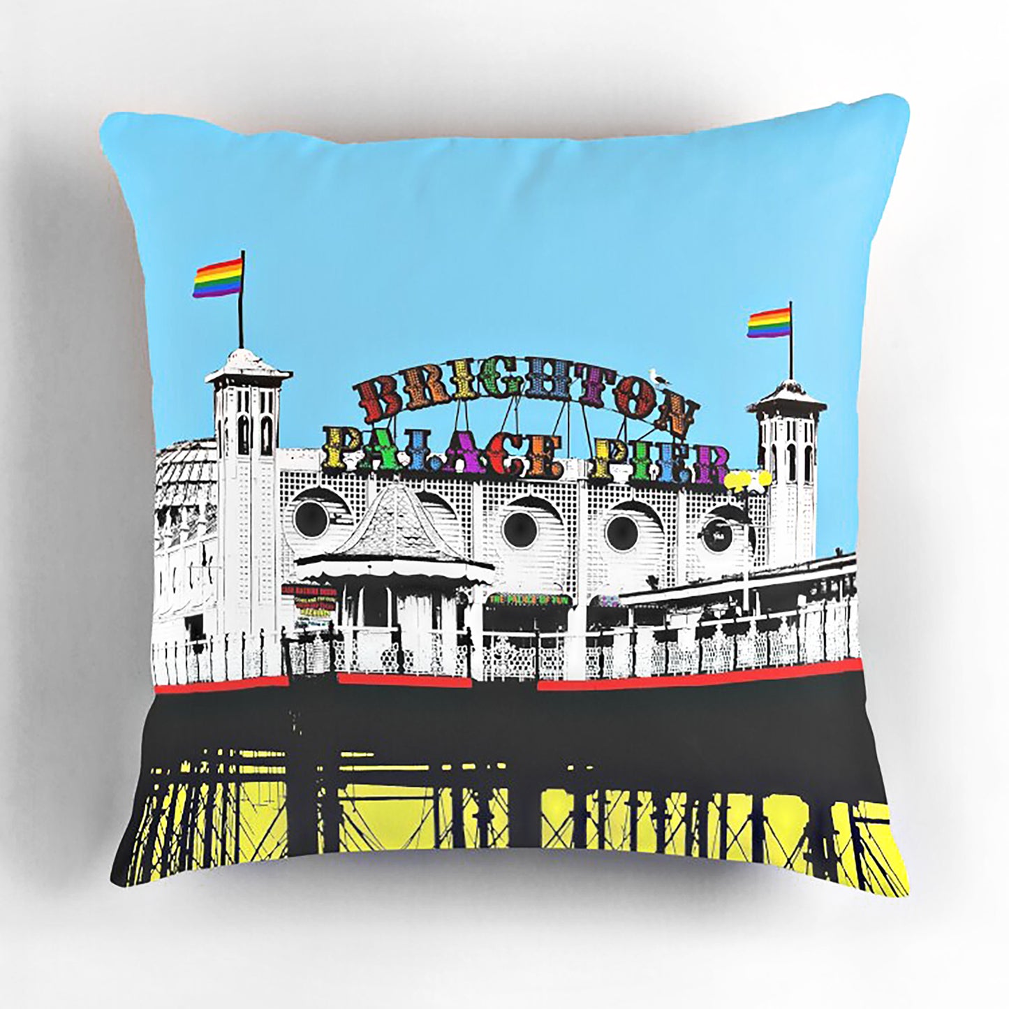 Brighton Pride Palace Pier Cushion Covers by Billy Brighton