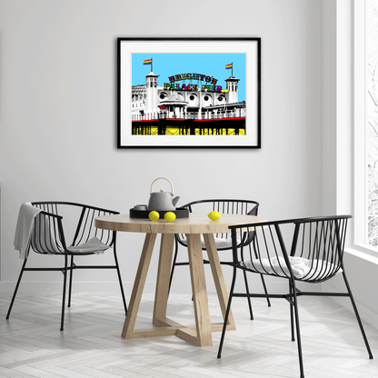 Pride Palace Pier Art Print - Blue