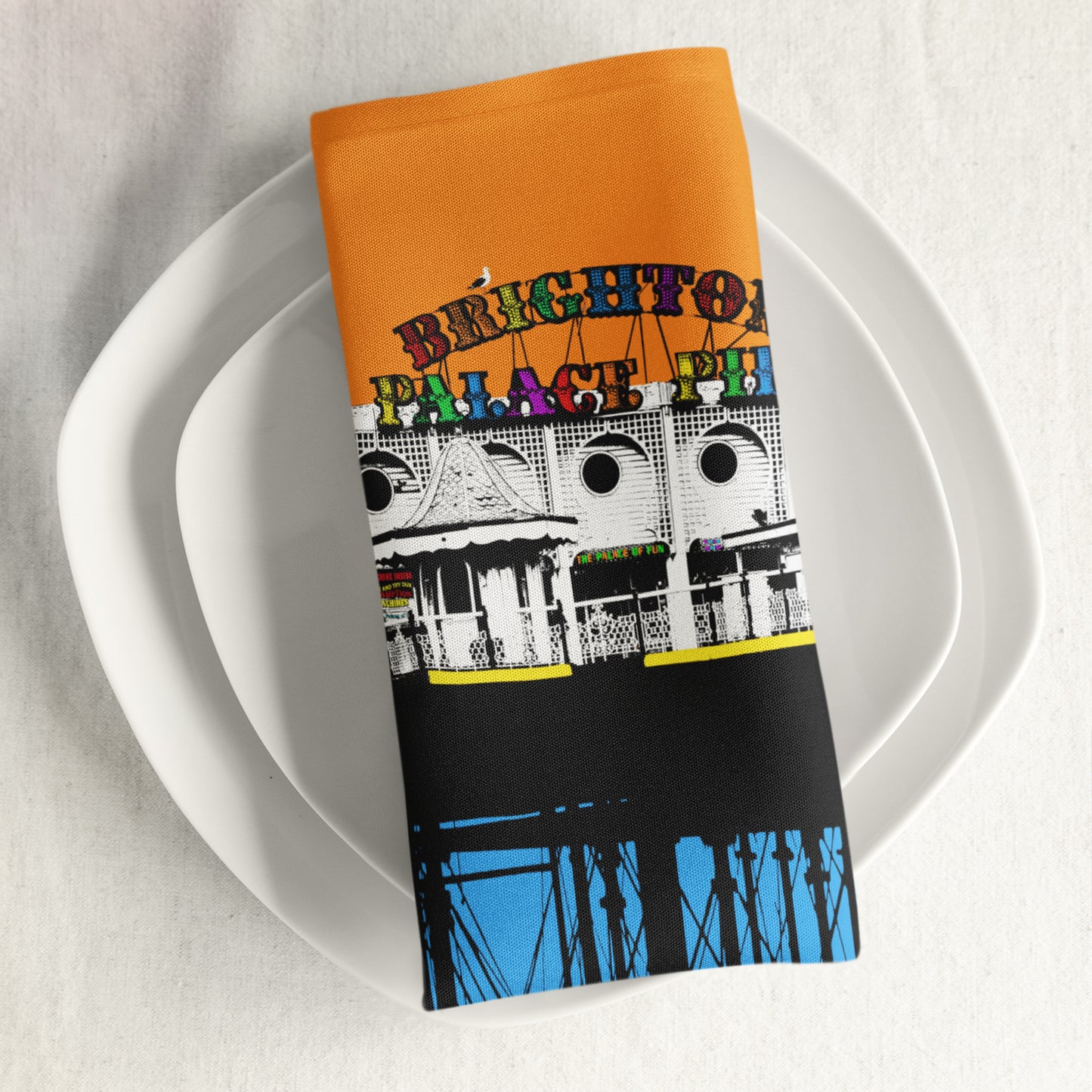 Pride Palace Pier Napkin by Billy Brighton