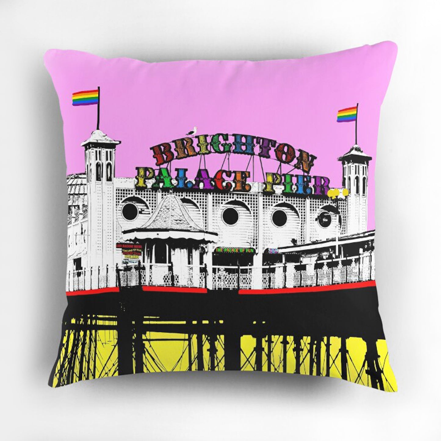 Brighton Pride Palace Pier Cushion Covers by Billy Brighton