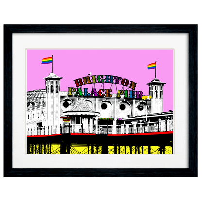 Pride Palace Pier Art Print - Pink