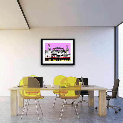 Pride Palace Pier Art Print - Pink