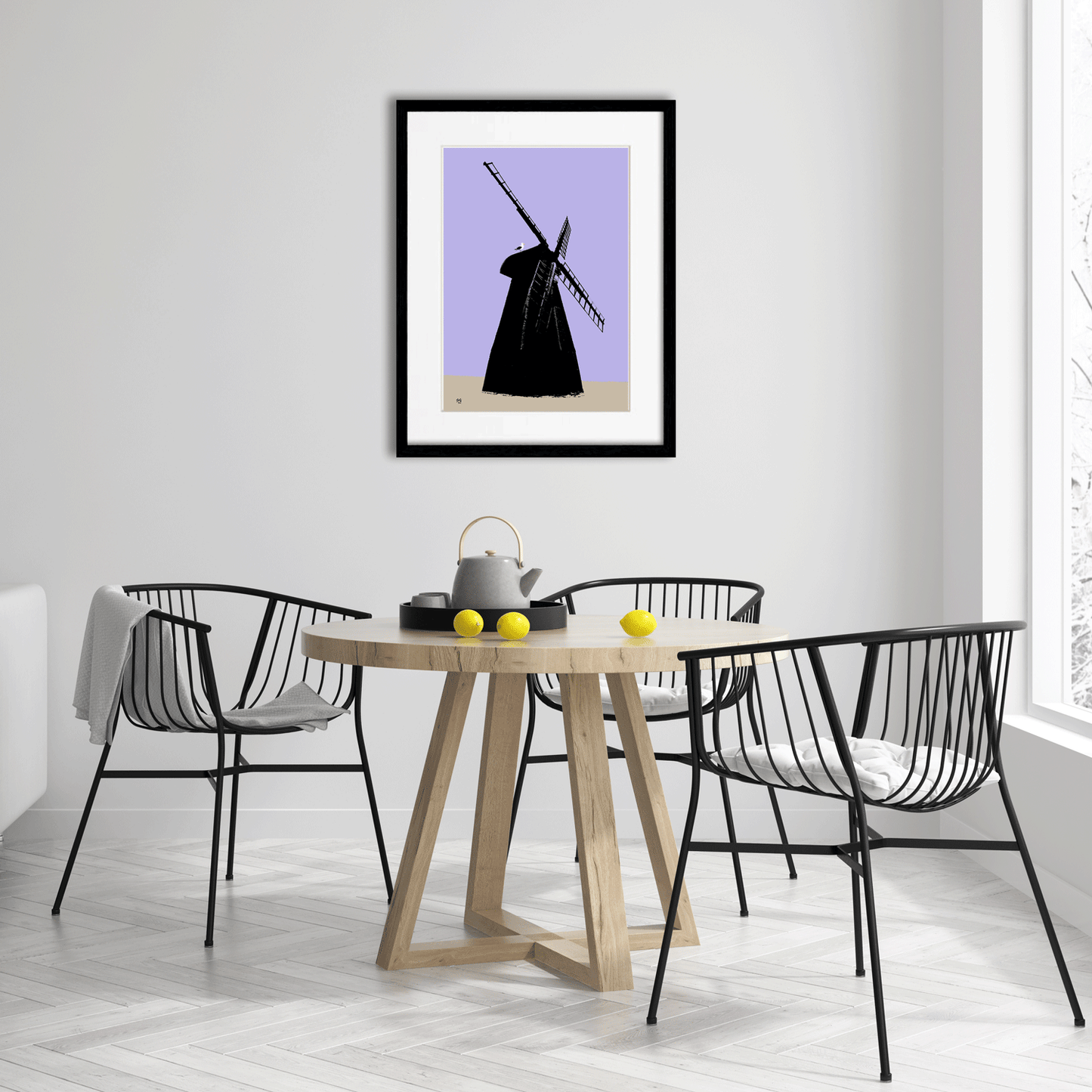 Rottingdean Windmill Print - Purple