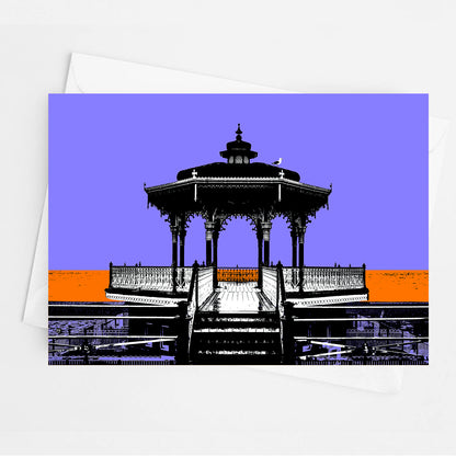 Billy Brighton Brighton Bandstand Greeting Card - Purple A6