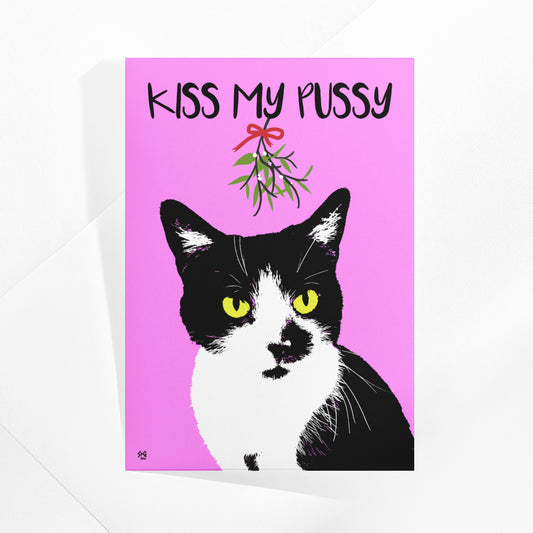 Kiss My Pussy Christmas Card 