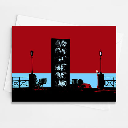Brighton Kiss Wall Greeting Card - Red