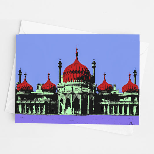 Royal Pavillion Greeting Card - Blue