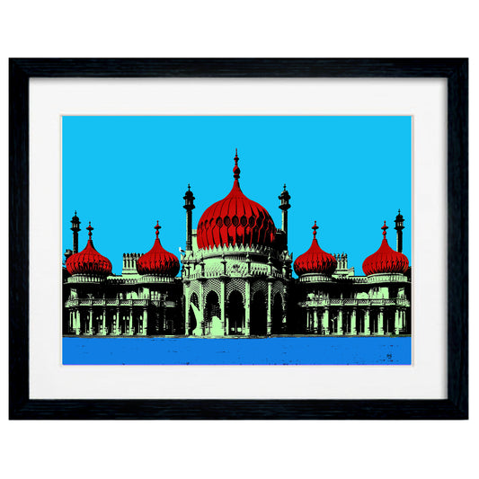 Framed Royal Pavilion pop art giclée print by Billy Brighton.